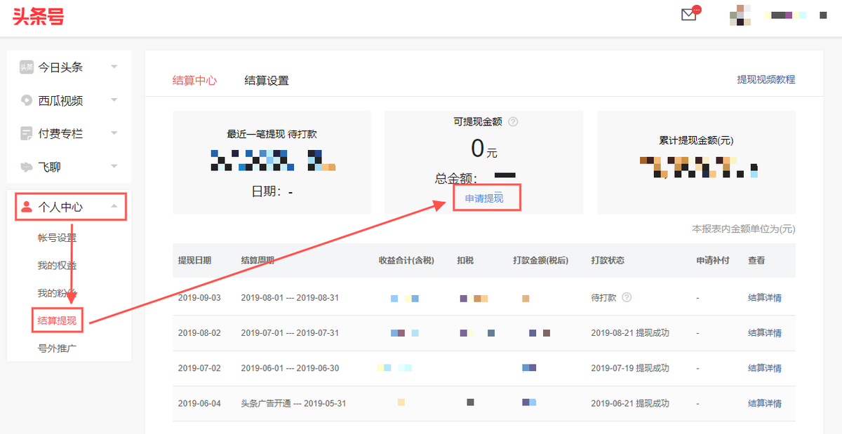 关于头条圈子「可提现收益」规则更新的公告