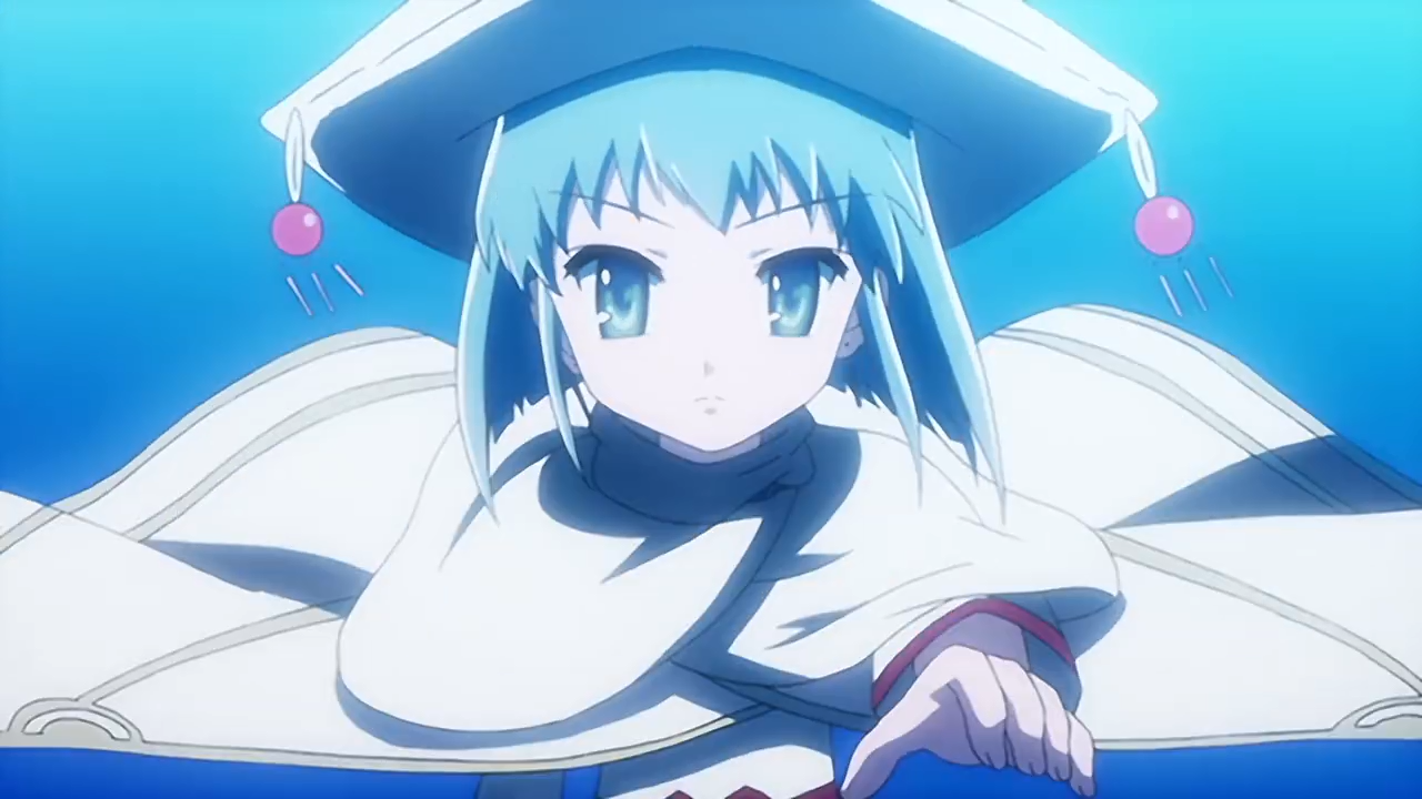 11顶之座黑卡蒂,火焰天蓝色,化妆舞会三柱臣之一,头戴大帽子,身披大