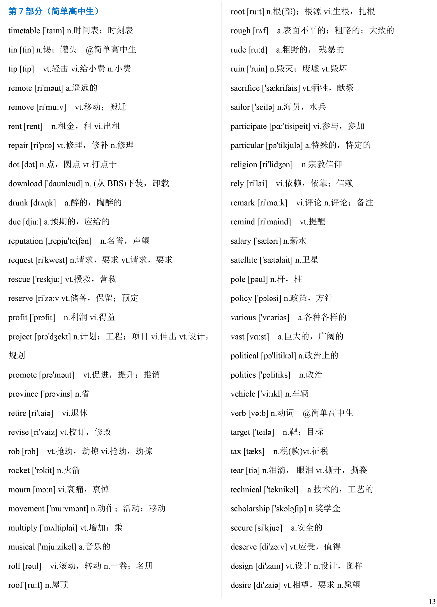 2020高考英语1000核心词，学霸都在默默背