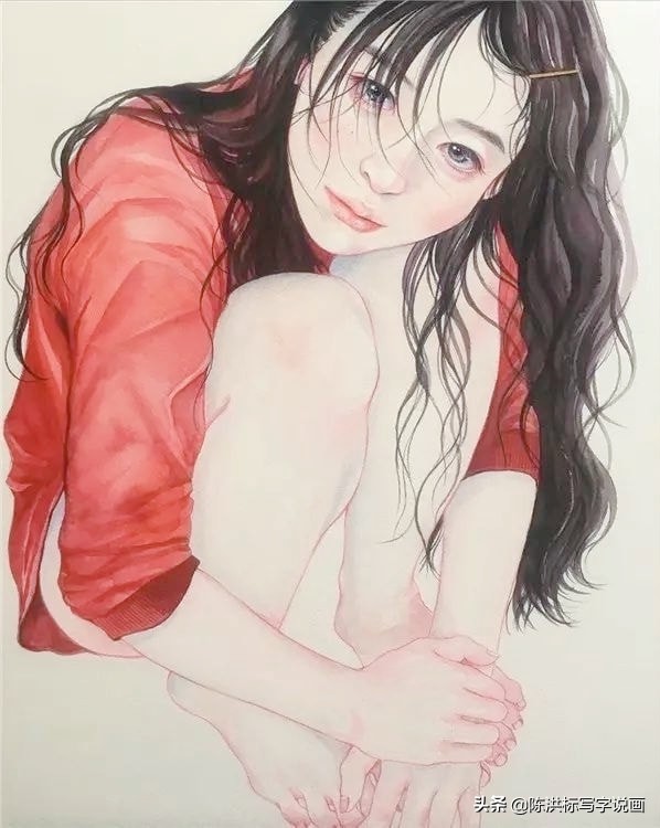 画中人体栩栩如生，神态逼真传神，仿佛跃然纸上