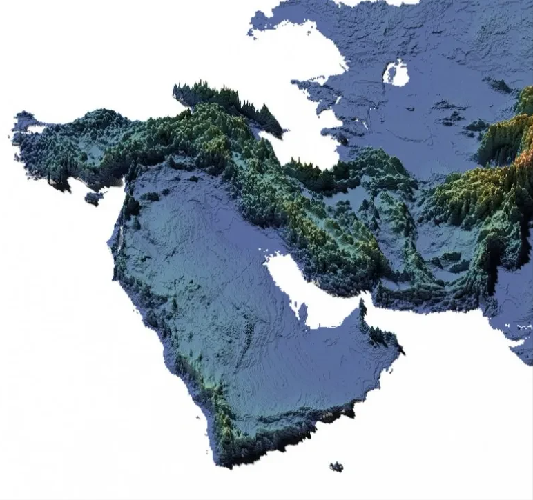 以另一种视角看地图：世界各地区、国家3D可视化地形图