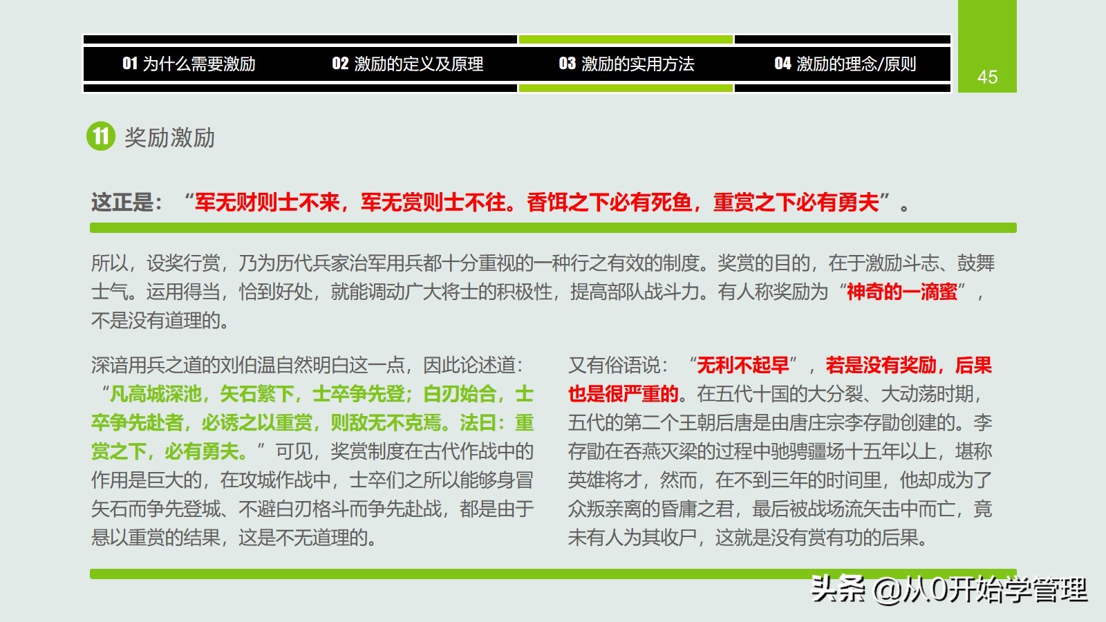 干货分享：用于中高层管理者培训，激励方法集萃