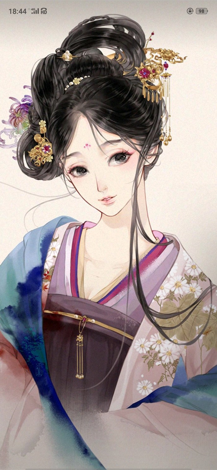 古风美图女生壁纸唯美古风的美人图手绘