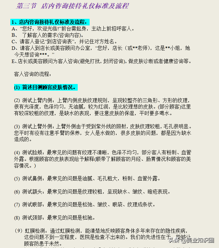 美容院工作流程及店务管理，6大板块，内容详尽实用，电子版打包