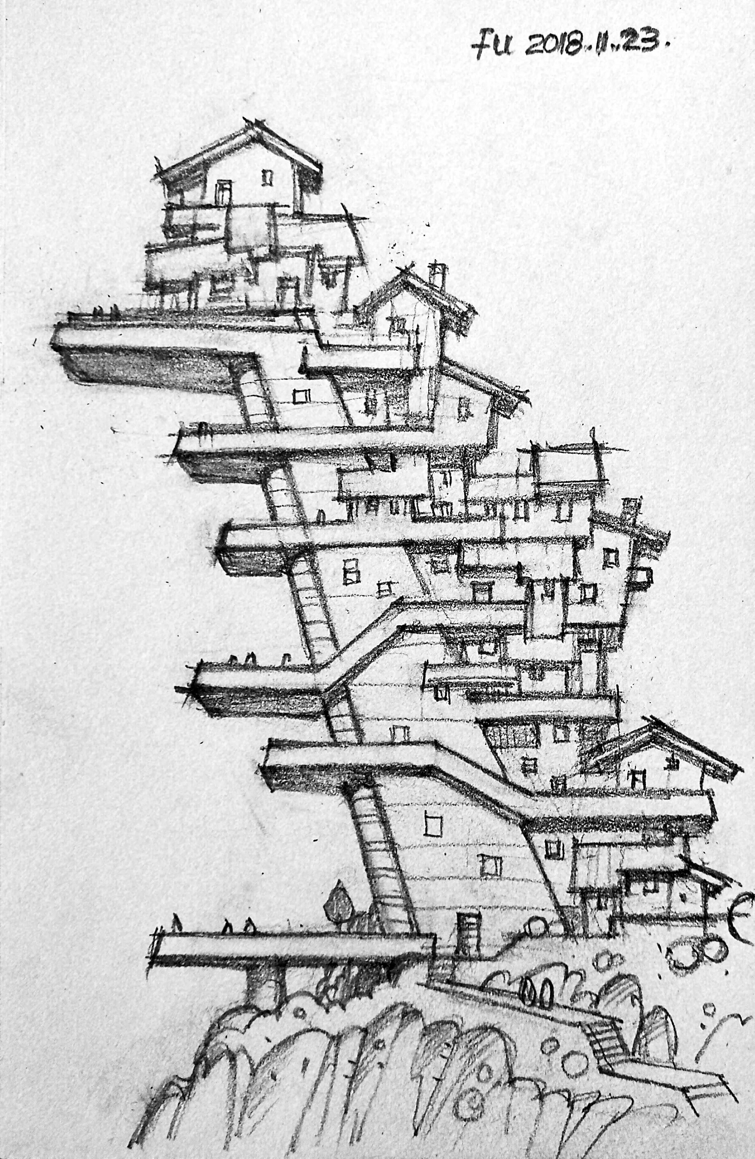 踢足球的人怎么画才好看又简单（足球与绘画丨符宗荣建筑钢笔画）