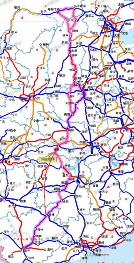 国家规划建设全国性综合交通枢纽城市，未来有七个方向的高铁