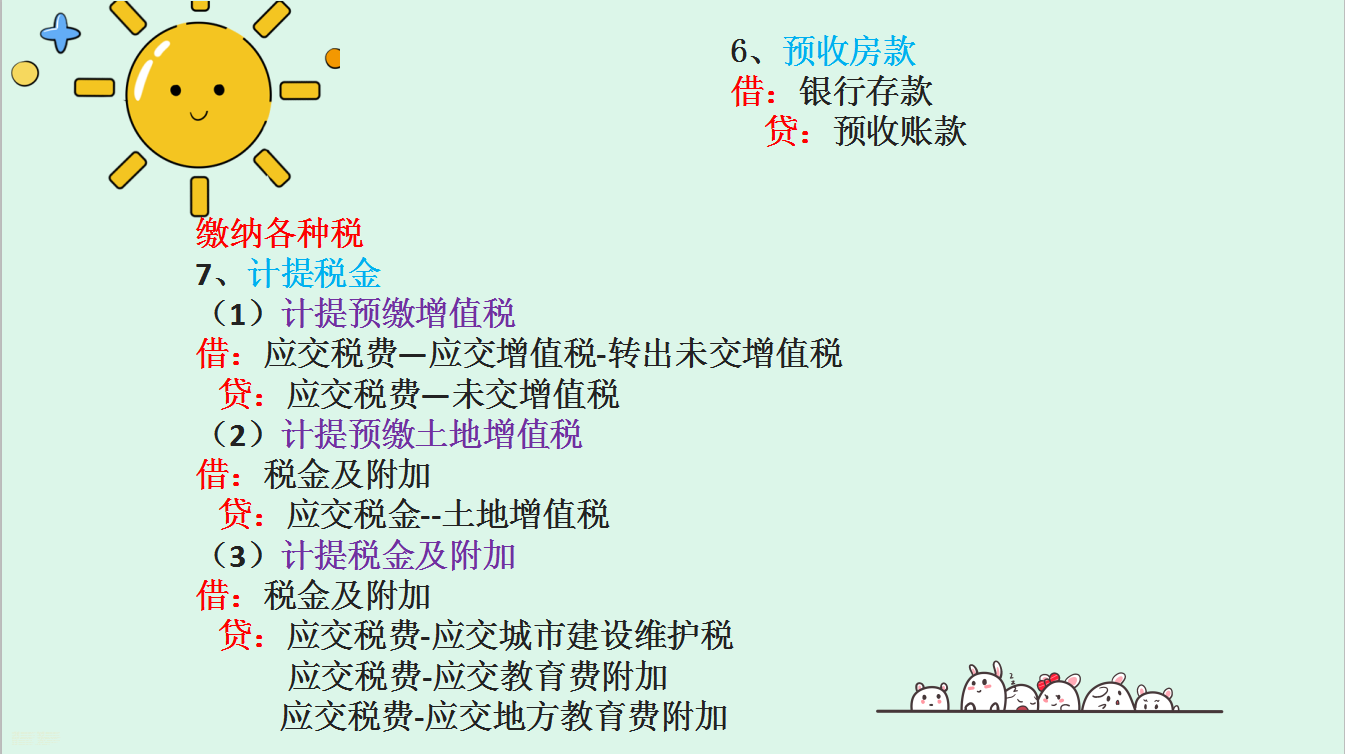 房地产各阶段会计分录大全，会计收好，莫错过（强烈推荐）
