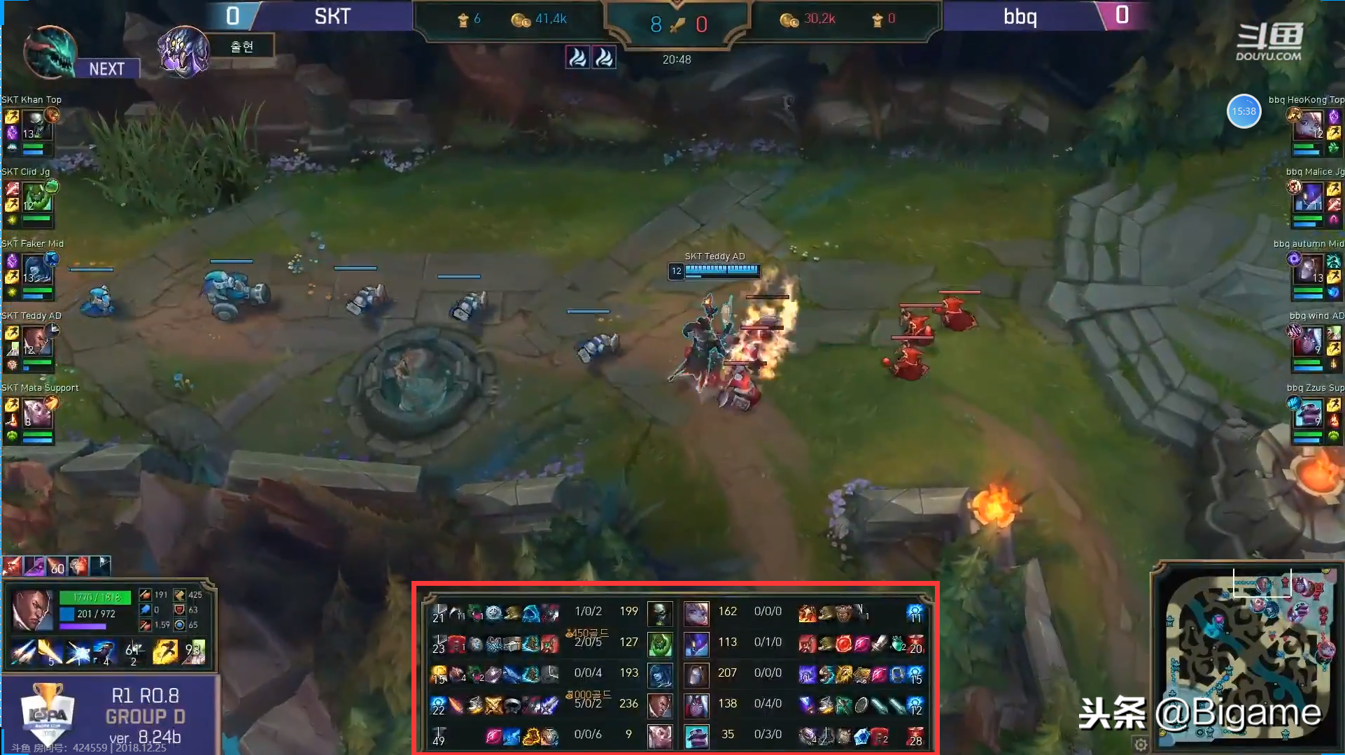 skt1比賽視頻（SKT1：0BBQ：沒想到我李相赫真有躺贏的一天 Teddy奧巴馬輸出爆表）