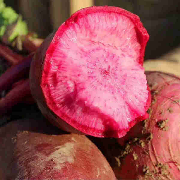 萝卜界少见的"紫皮紫心",切开果肉红的像血,能直接当水果吃