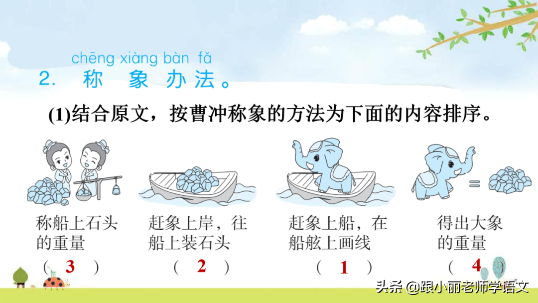 部编语文二年级上册第4课《曹冲称象》图文讲解 知识点 同步练习