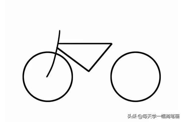每天学一幅简笔画--自行车简笔画步骤图解教程