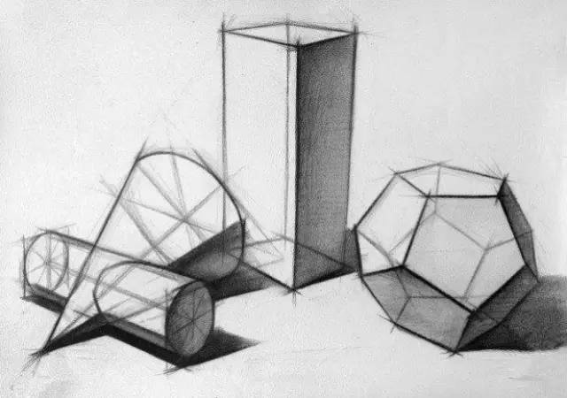 入门级美术基础教程,几何石膏该怎么画?看这一篇你就懂了