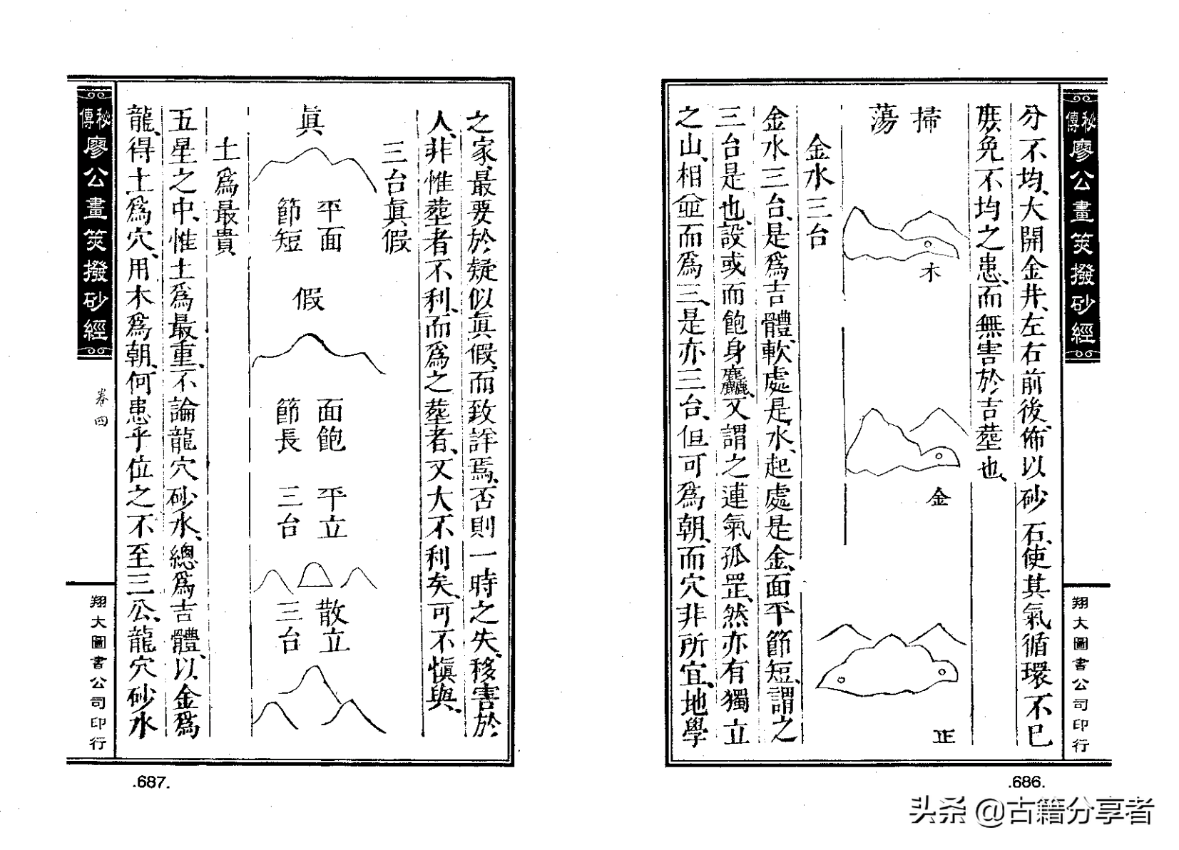 风水地理阴宅穴位详解‘秘传廖公拔砂经’四卷2部份