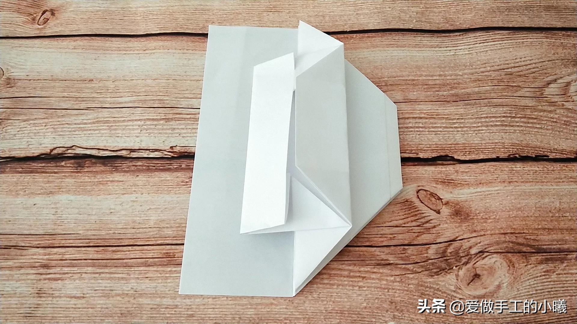 用两张纸折成3格大收纳盒,简单实用又好看,折1次就爱上