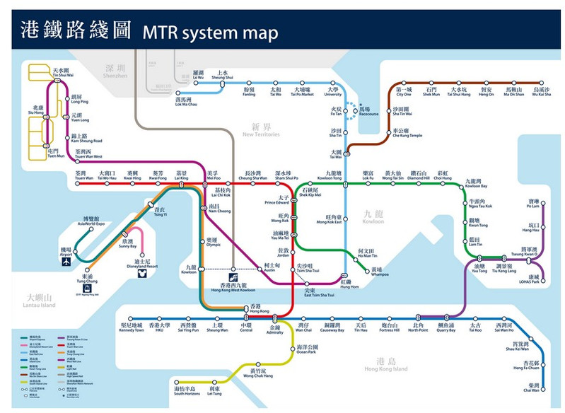 香港地铁全攻略，教你怎么快速前往机场、迪士尼