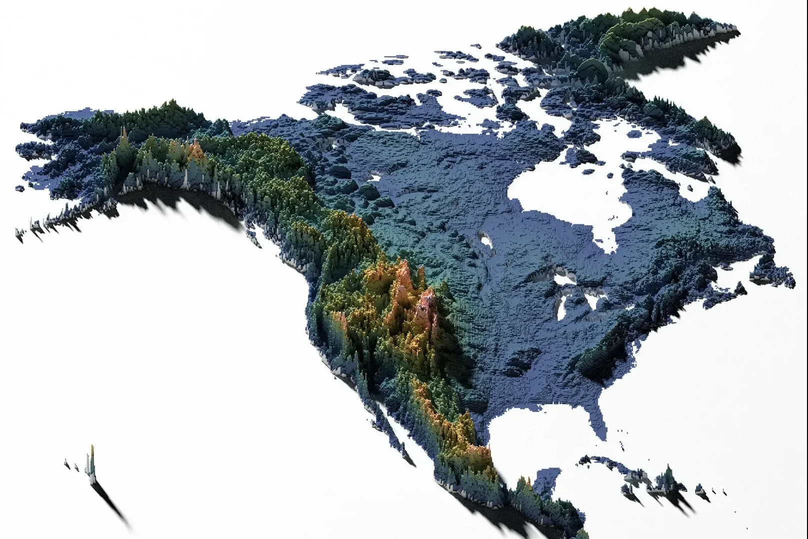 以另一种视角看地图：世界各地区、国家3D可视化地形图