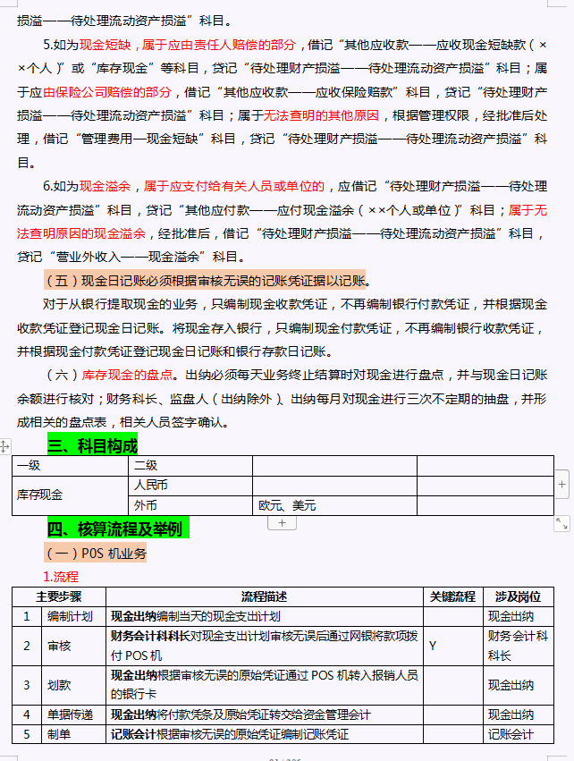 360页财务会计核算流程手册（2021年完整版）