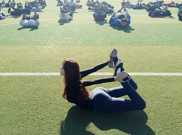 韩国最美体育老师，容颜清丽身材火辣，俘获硬汉马东锡的心