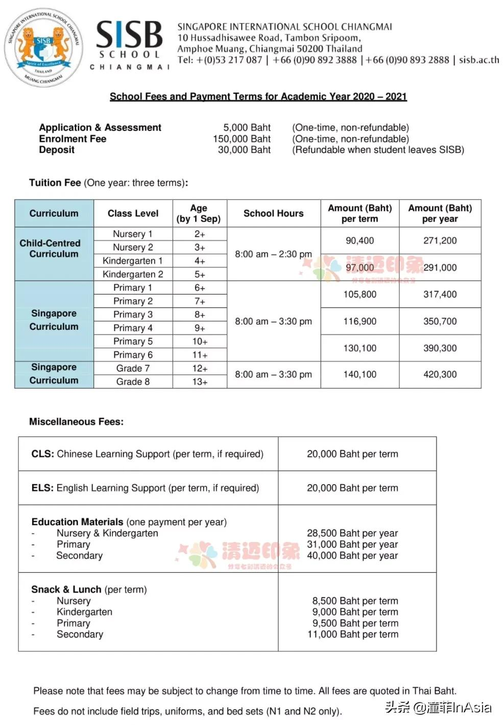 清迈32所国际学校、双语学校、私立学校、幼儿园2021年度大全