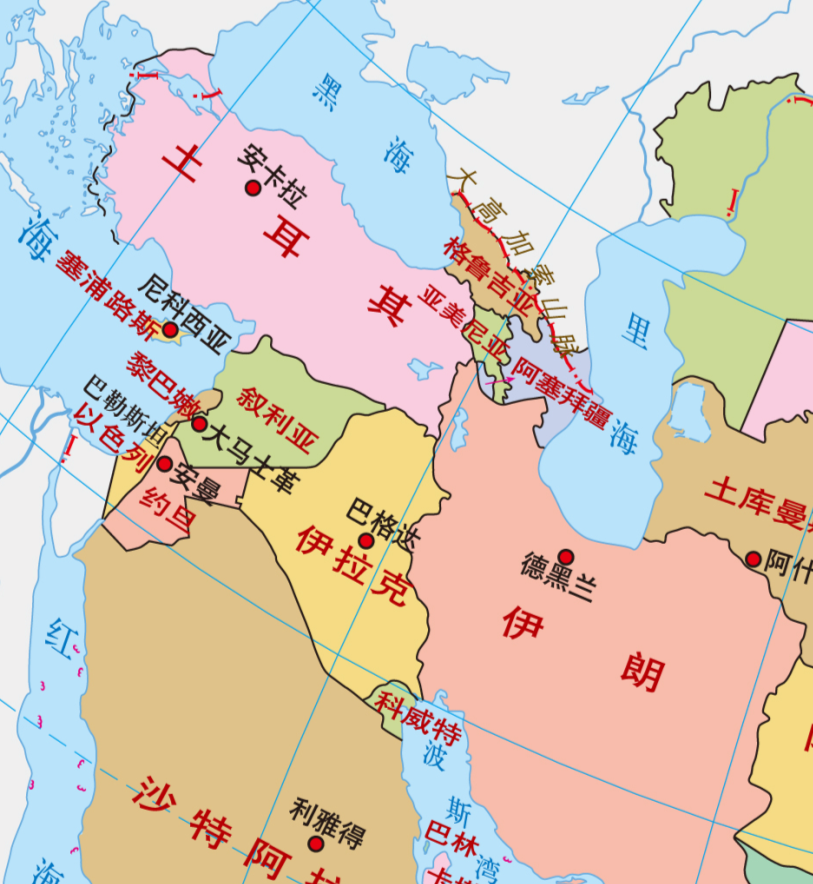 中东国家面积大小排名表(中东地区三大霸主:伊朗,以色列,土耳其)