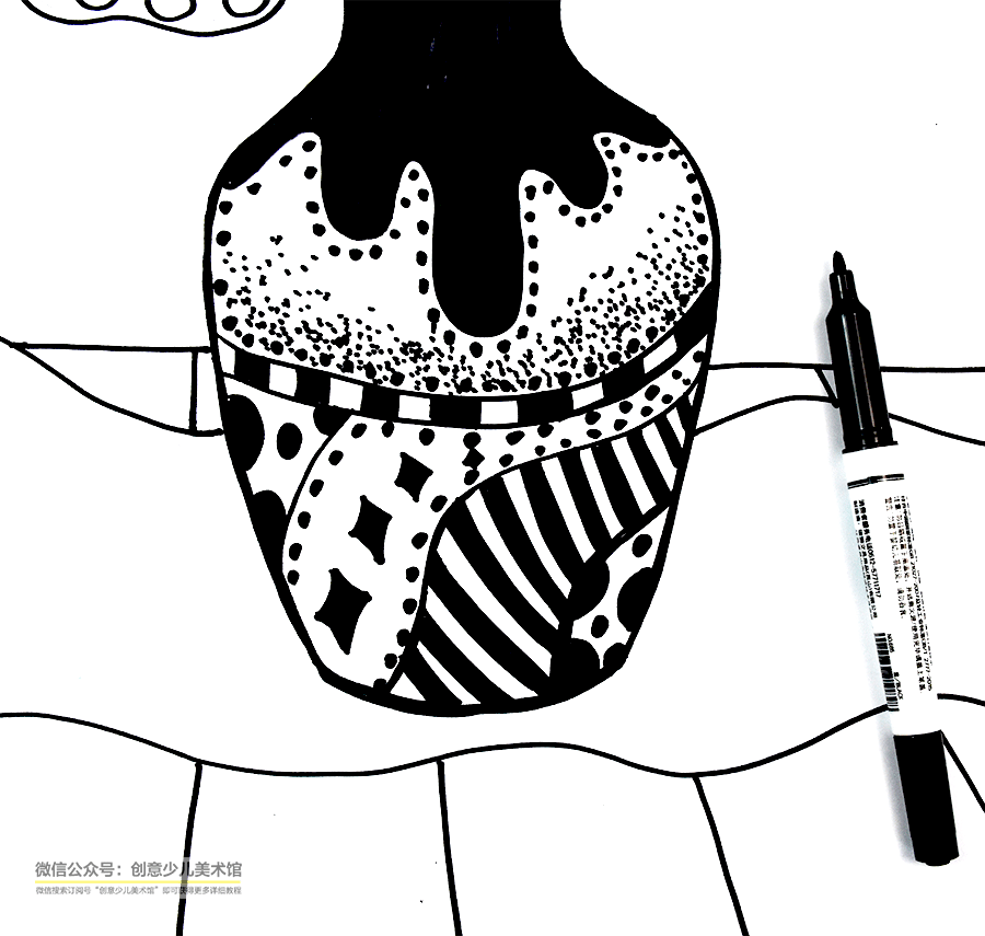 线描画《花瓶》的几种画法