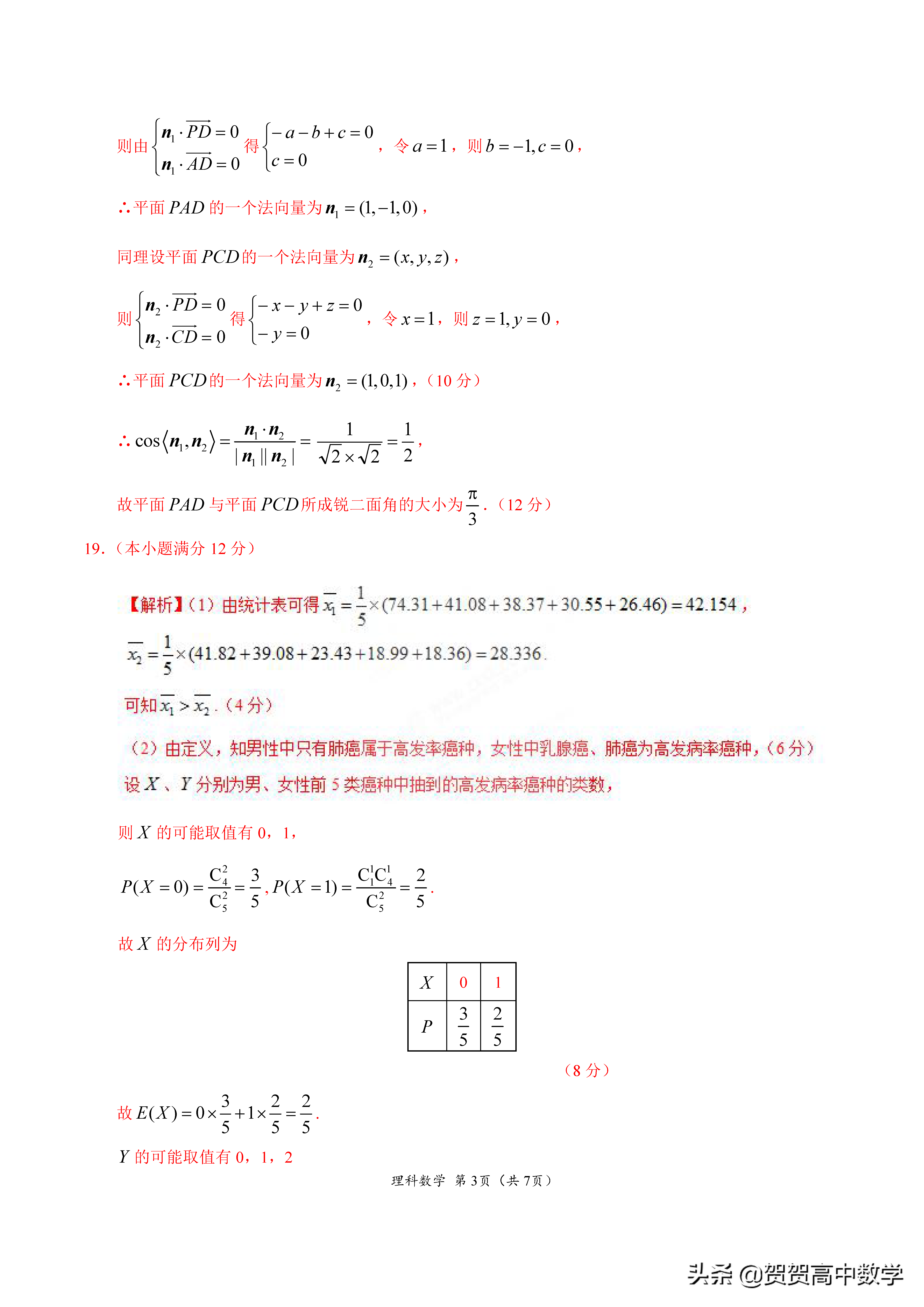 2019届高三第一次全国大联考（新课标Ⅲ卷）-理数
