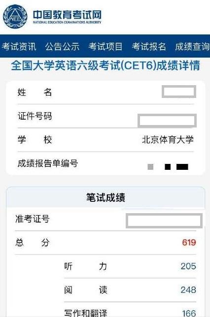 四六级成绩公布，有人424，有人425，还有人651