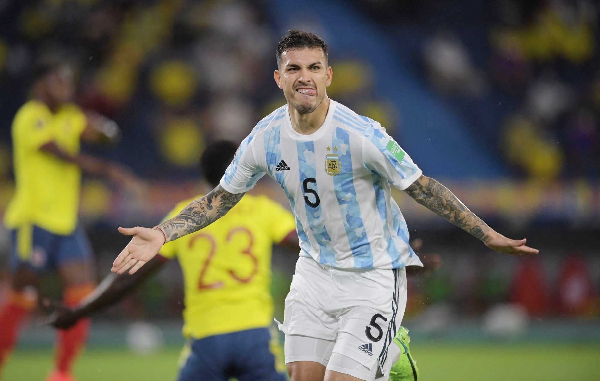 世界杯和梅西对战(世预赛-梅西哑火奥塔门迪送点 阿根廷遭补时绝平2-2哥伦比亚)