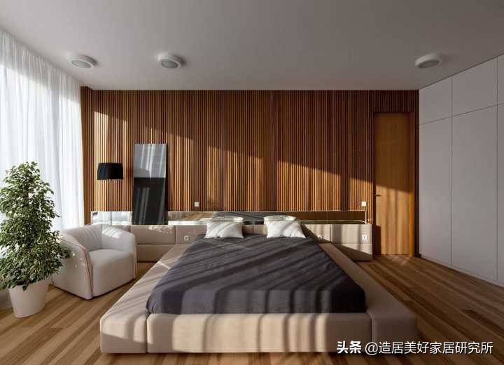 臥室背景牆别放空，这样设计美极了