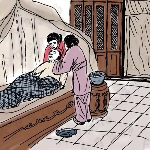 中国古代丧葬习俗，人死后口里含东西，至今亦有沿袭