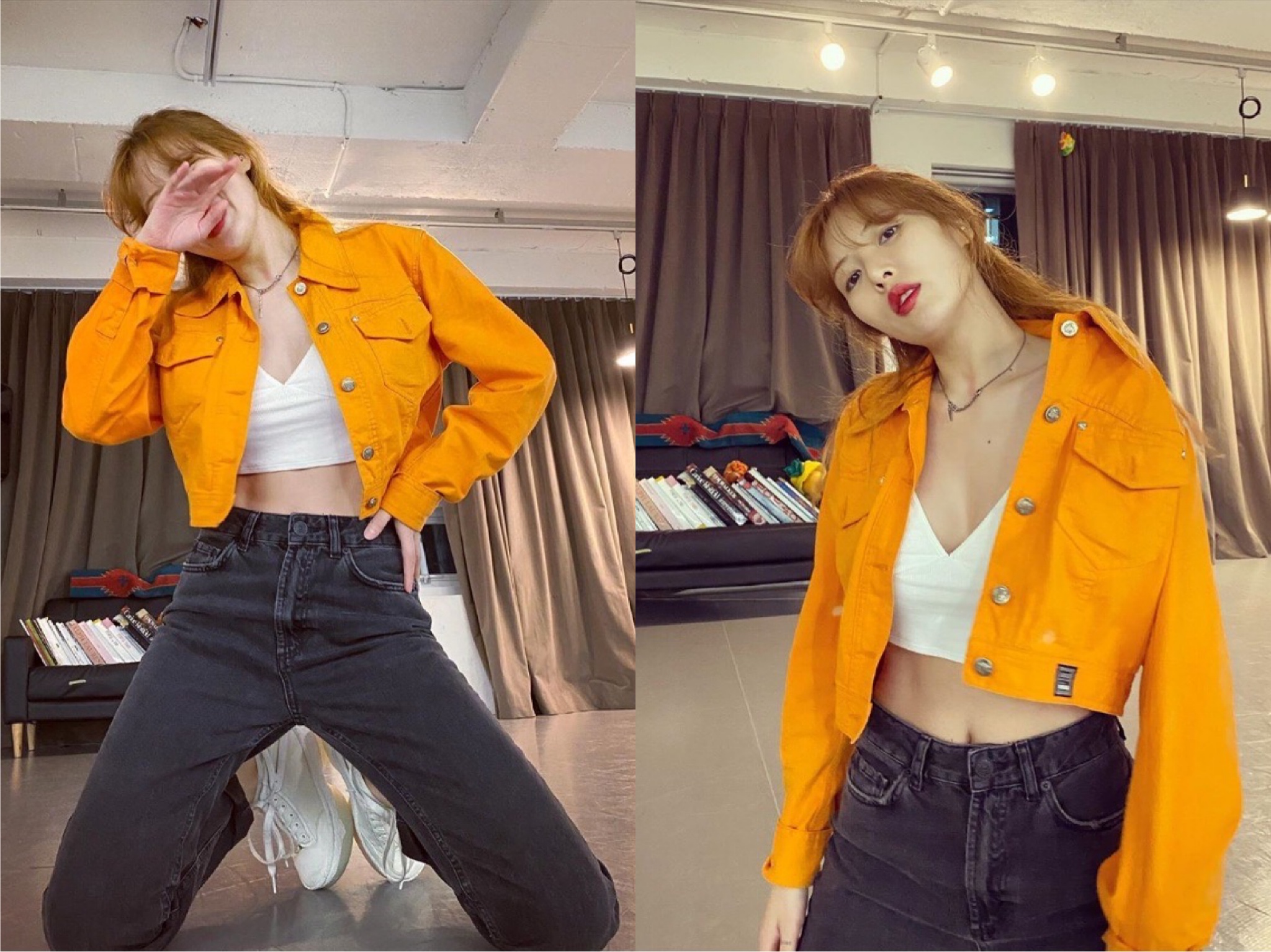 性感小野猫金泫雅，缤纷多彩初秋穿搭，色彩好不炫丽