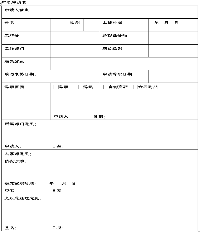 申请表怎么写（Word制作辞职申请书）