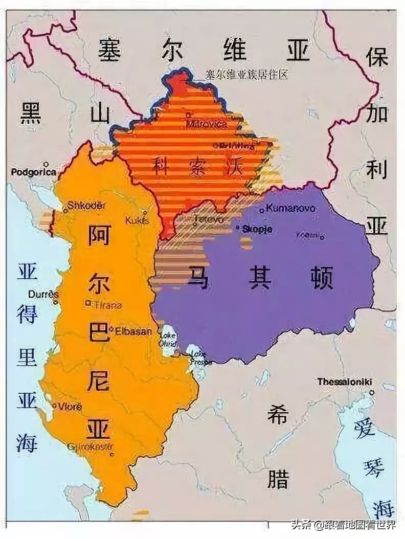 塞尔维亚位于地图的哪个位置（科索沃：塞尔维亚的自治省，为什么一直闹独立？）