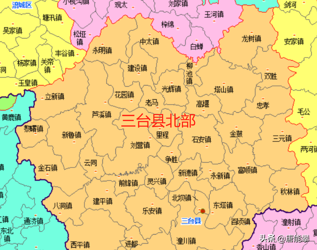 绵阳三台62乡镇人口、土地、工业、商业、村社最新统计,2021年