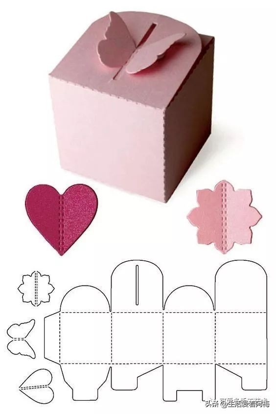 礼物盒包装盒都不用买 ,一张彩纸折出百变造型,用都用不完!(附教程)