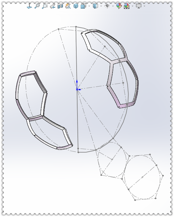 足球怎么画啊(用SolidWorks快速建模一颗足球，这种画法只用了6个特征)