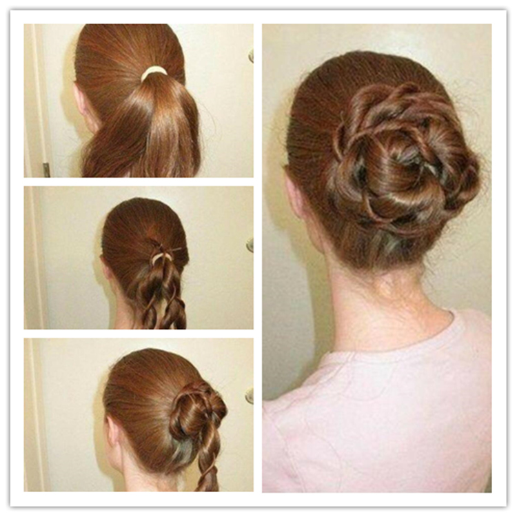 盘头发的步骤(3款女士简单盘发,步骤图解,优雅大气,女人味十足)