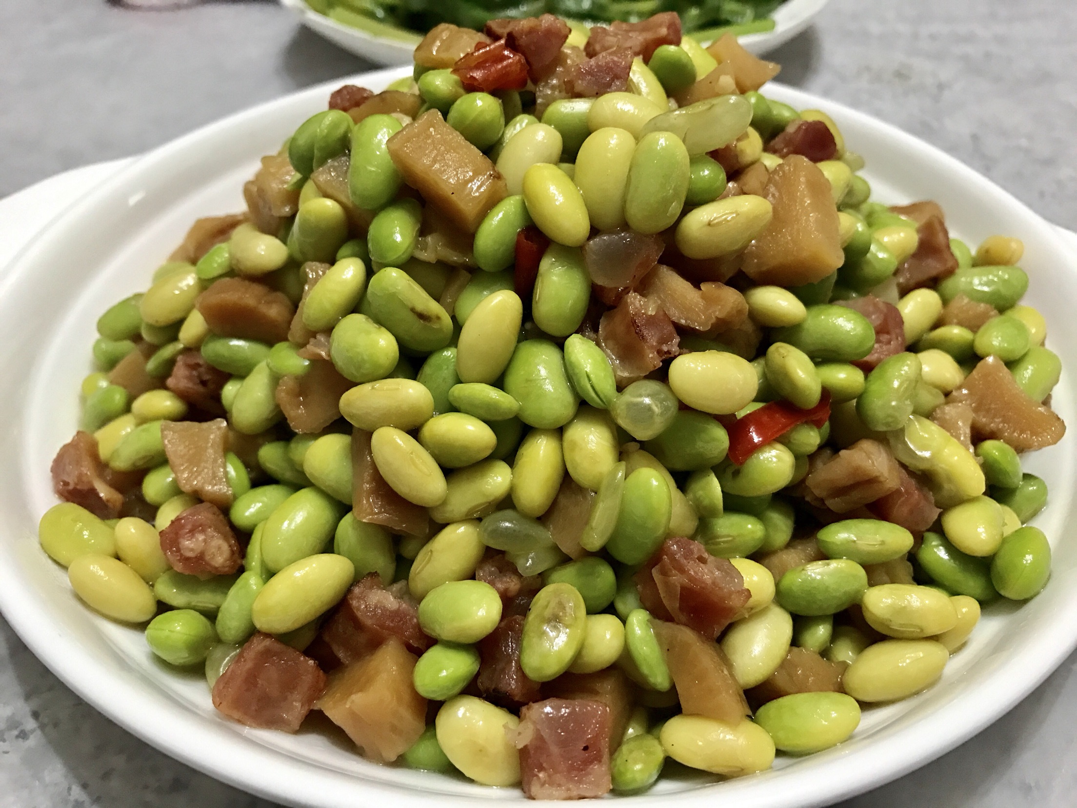 图片[2]-【木瓜肉片炒毛豆】做法步骤图 简单易做又营养好吃-起舞食谱网