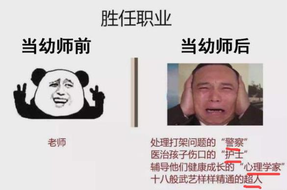 当幼儿园老师能有多辛苦？入职前后对比照火了，幼师直呼太扎心了