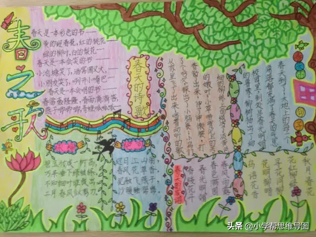 春天美的不可方物，分享写作技巧、1-6范文、手抄报，与你共赏