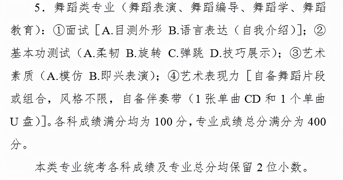 中职生也能通过艺体上本科!来看看2022四川省艺体考试大纲