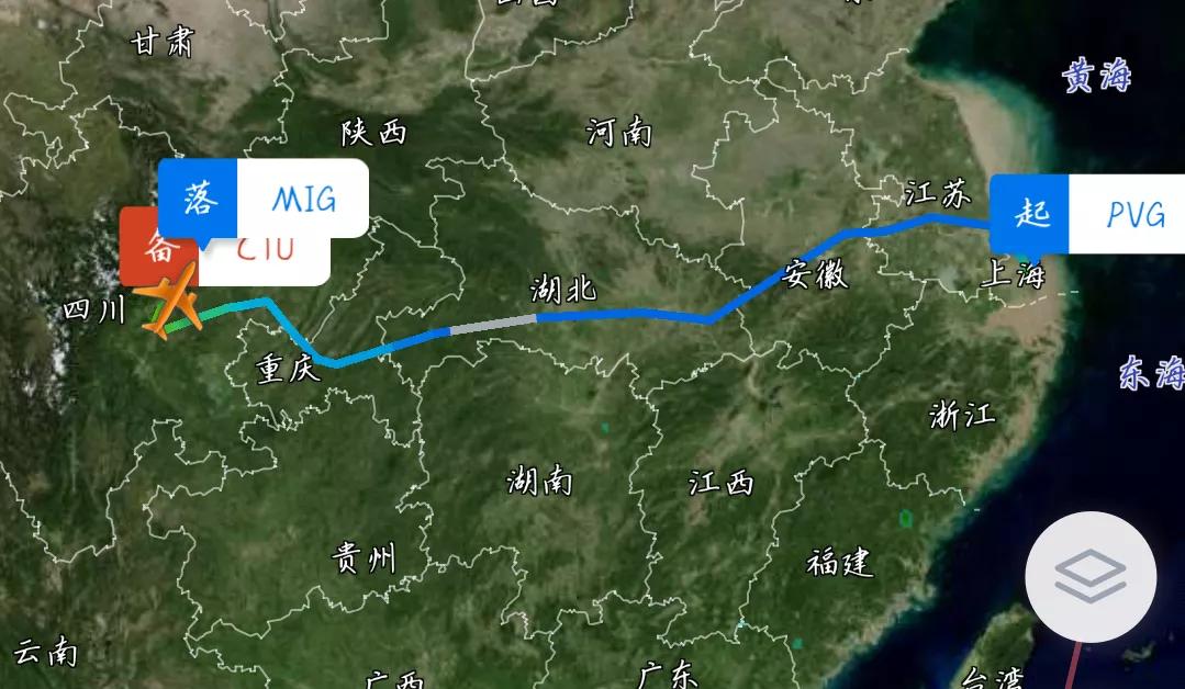 国内最短直飞航线之一成都双流直飞绵阳南郊