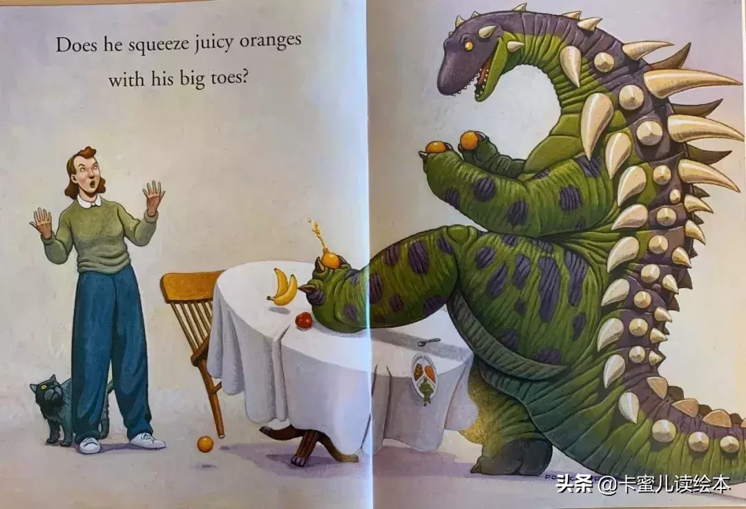 英文有声绘本How Do Dinosaurs Eat Their Food恐龙是怎么吃饭的