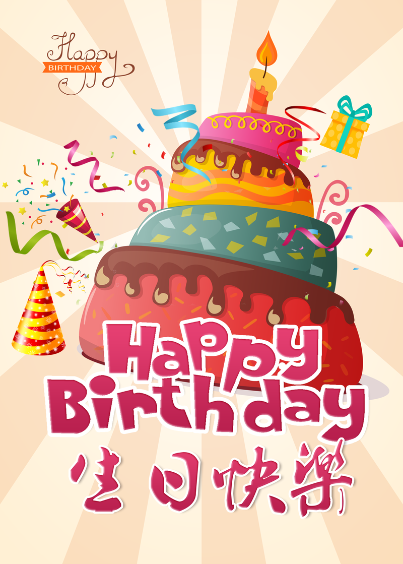 生日快乐手绘可爱贺卡图片|生日快乐朋友圈文案