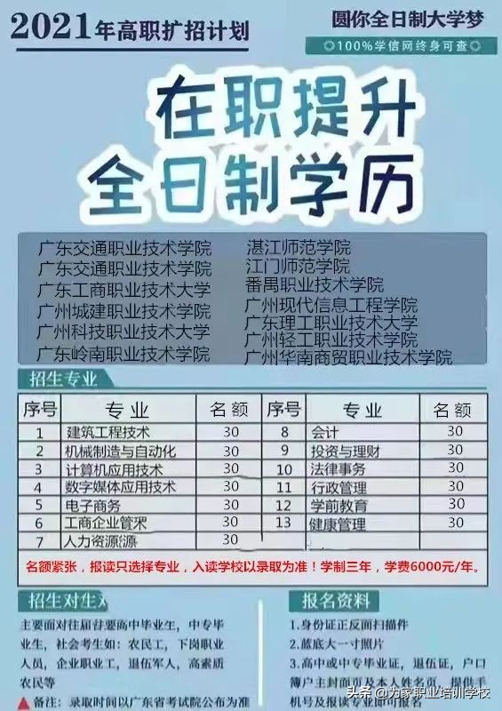 这些人免费升全日制学历！在广州的千万别错过~最后一年报学