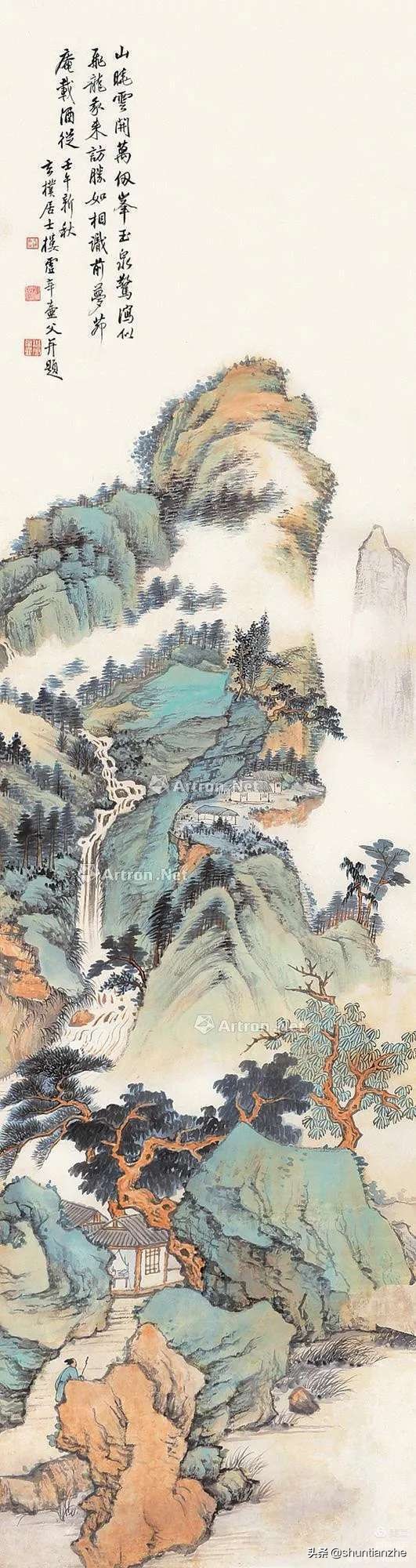 春晓图片(名家山水画《春晓图》欣赏)