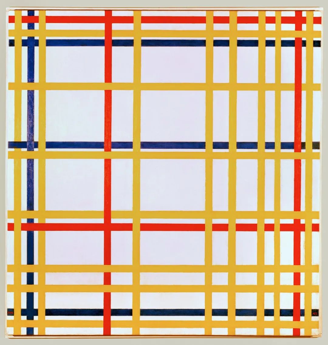 蒙德里安红黄蓝的构成解析(名画名家丨蒙德里安:红黄蓝与直横线格子画