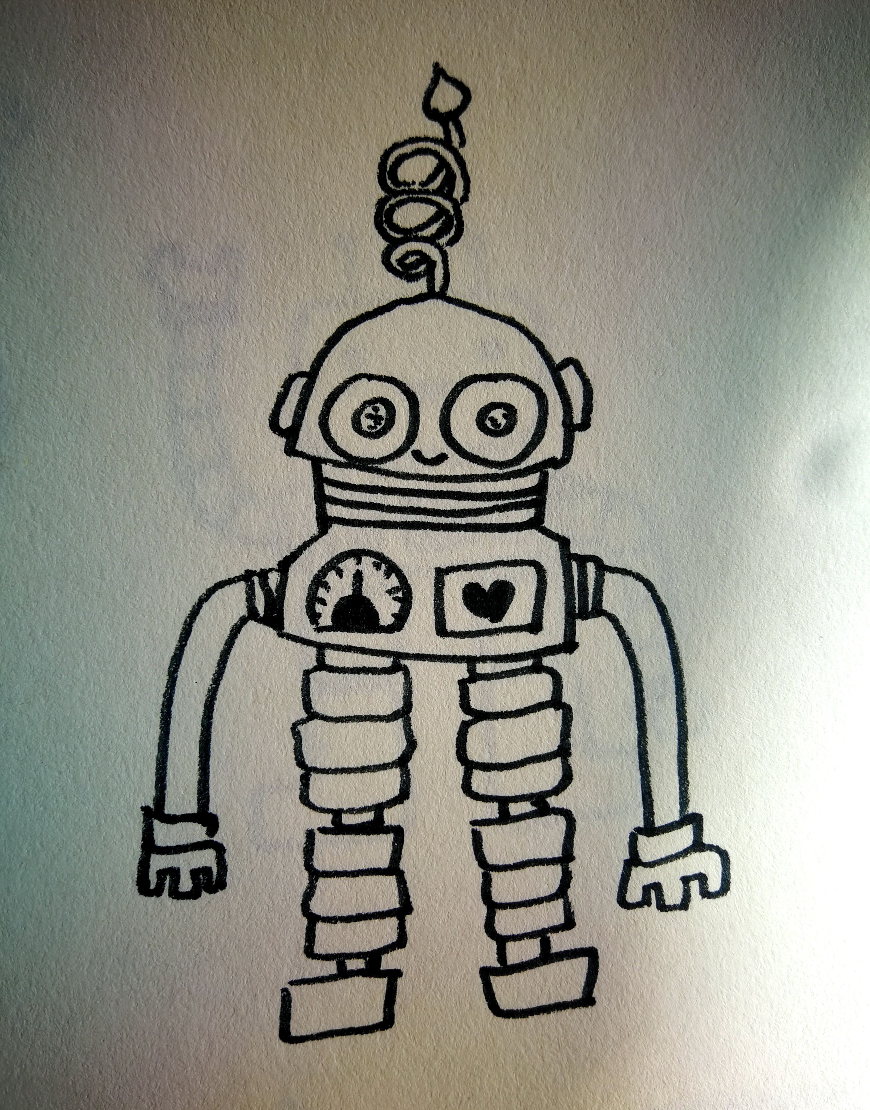 机器人简笔画图片大全,机器人怎么画帅气-万网时代