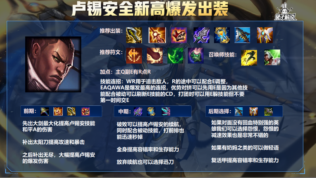 lol手游对线极限压制-卢锡安高爆发全新出装