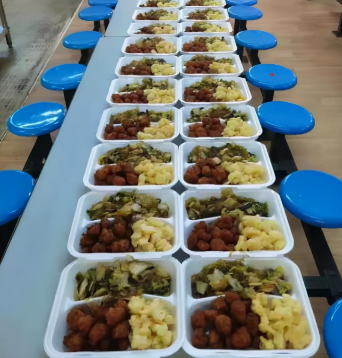 深圳一幼师晒食堂菜火了，整齐划一5天不重样，家长看后想去蹭饭